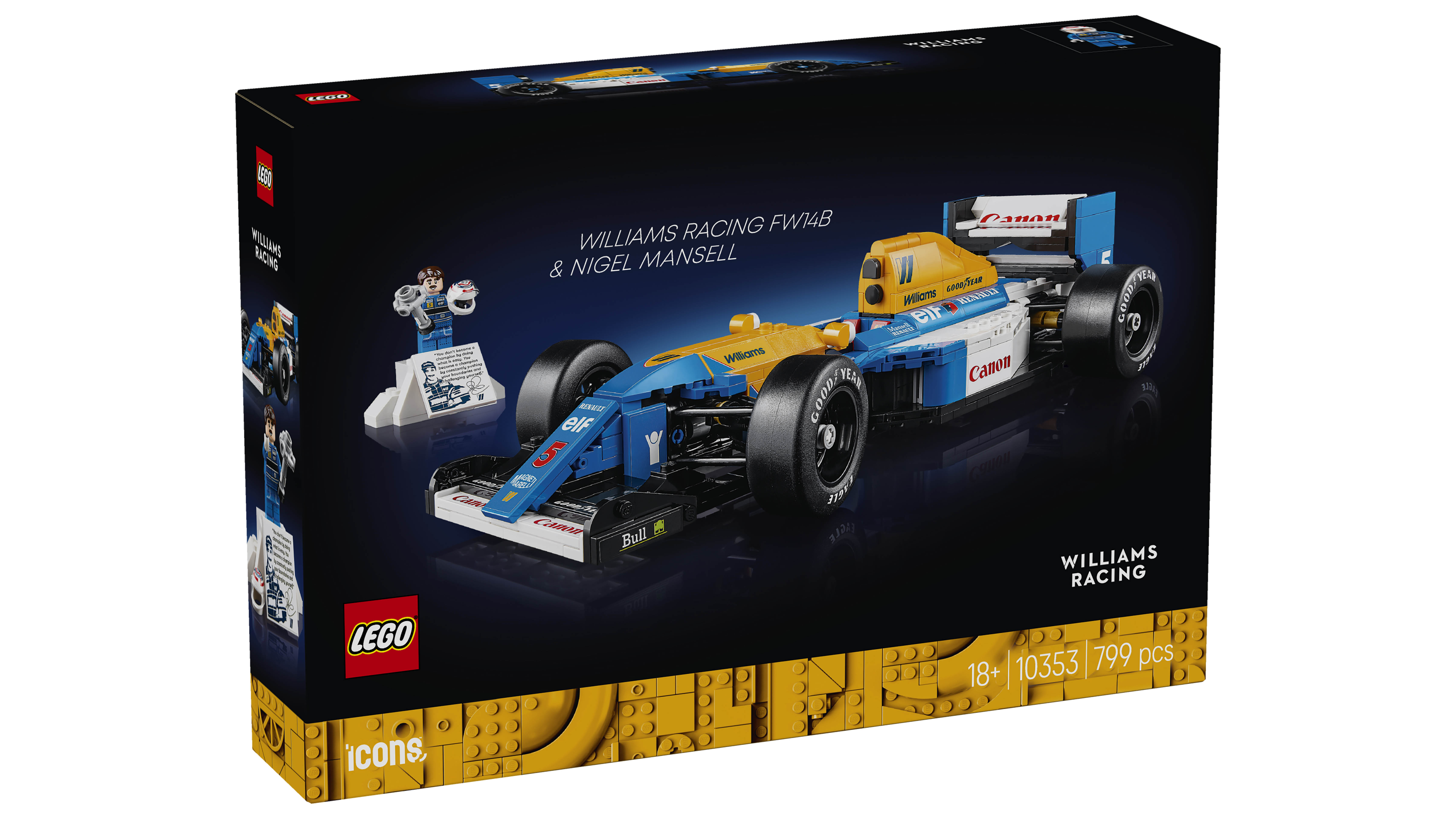 This Lego Williams FW14B comes complete with a moustachioed